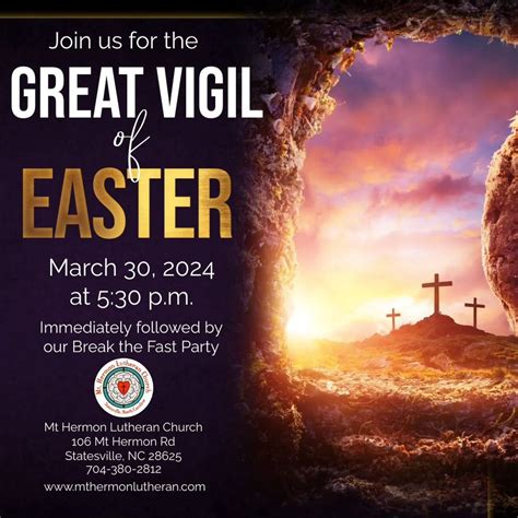 Great Vigil of Easter and Break the Fast Party, Mt. Hermon Lutheran ...