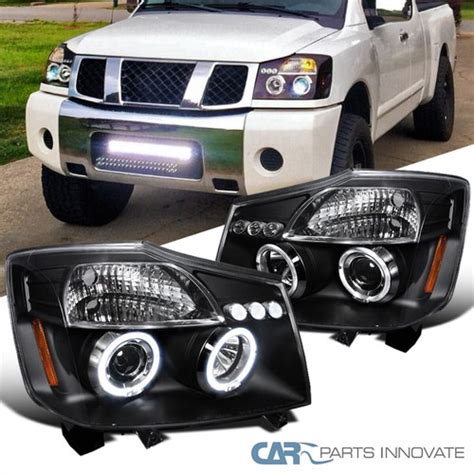 Fit 04-15 Titan Armada Black LED DRL Halo Projector India | Ubuy