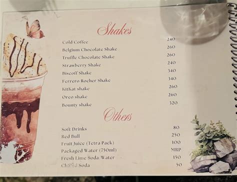 Menu at Creekyard-Vadodara, Vadodara