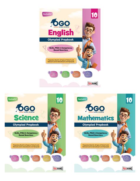 Buy Class 10 Olympiad Books (Math, English & Science) for 2025 – Full Marks