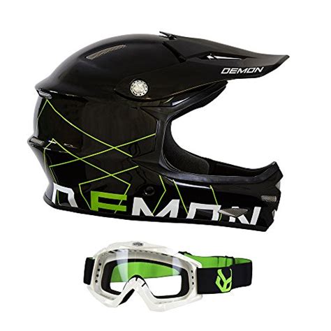 Demon Zero Full Face Helmet with Goggle |BMX| Mountain Bike|: Buy ...