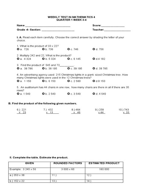 Image result for Weekly Test Maths
