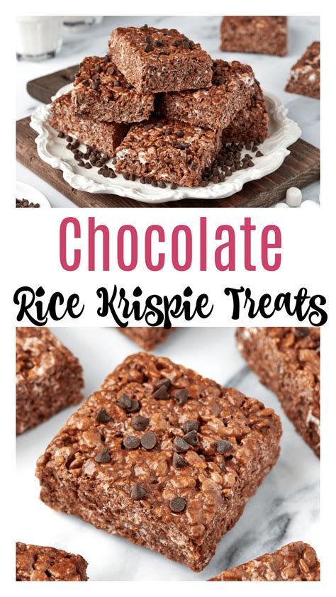 No Bake Chocolate Rice Krispie Treats - Boston Girl Bakes