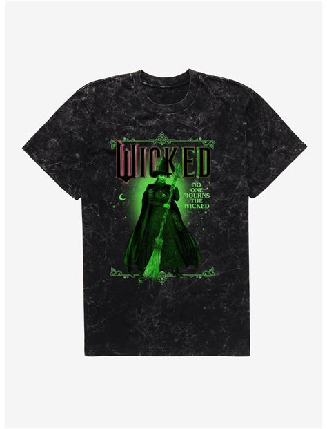 Wicked Elphaba No One Mourns The Wicked Mineral Wash T-Shirt - BLACK ...
