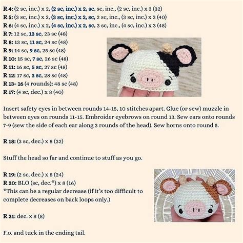 Image result for Crochet Cow Pattern Free