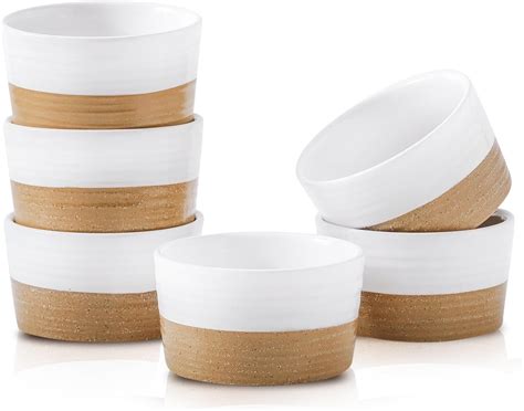 Amazon.com: Hasense Ramekins, 6 oz Stoneware Ramekin Oven Safe Set of 6 ...
