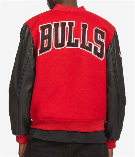 Black and Red Chicago Bulls Varsity Jacket - Jackets Masters