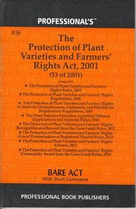 Protection Of Plant Varieties And Farmers Rights Act,2001: Buy ...