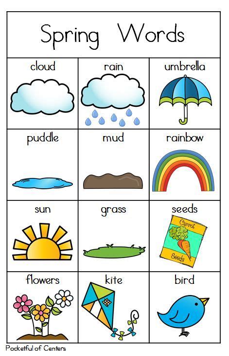 Image result for Spring a Words for First Graders