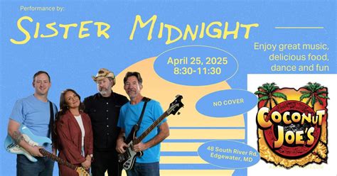 Sister Midnight is back at Coconut Joes, Coconut Joe's Bar & Grill ...