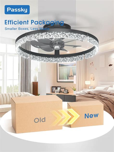 Passky 19.7” Low Profile Ceiling Fan with Lights and India | Ubuy