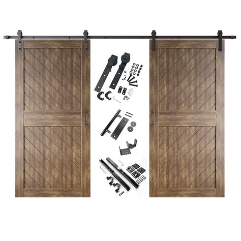 HOMACER 36-in x 84-in Dark Walnut Prefinished Non-standard Pine Wood ...