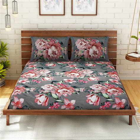 Buy SPACES Welhome Lapiazza Printed 3-Piece Bedsheet Set - 250 x 230 cm ...