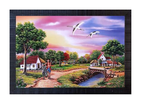 Shree Handicraft Home décor (12 inch * 18 inch) Beautiful Scenery Photo ...
