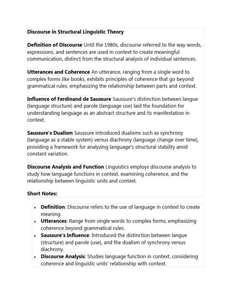 Discourse Analysis Definition | PDF | Discourse | Linguistics