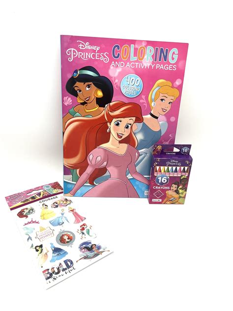 Amazon.com: Disney Princess Super Jumbo 400-Page Coloring and Activity Book Set with 16 Princess ...