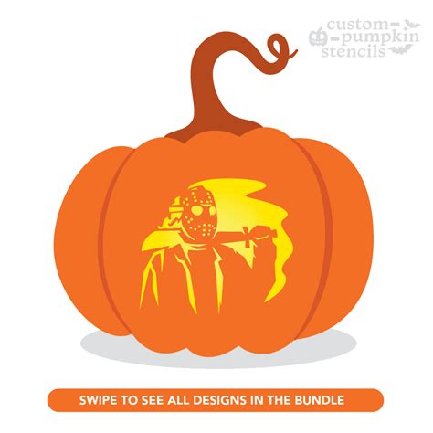 Jason Voorhees Printable Pumpkin Stencil - Printable Stencils