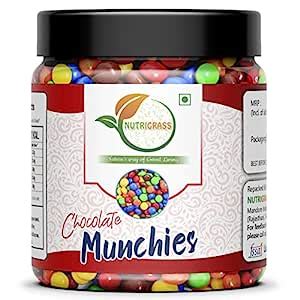 NUTRIGRASS Gems Chocolate Buttons - Chocolate Munchies - Bright Colour ...
