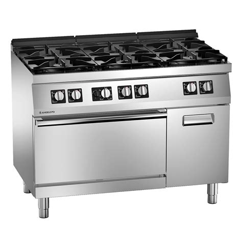 Angelo Po 6 BURNER GAS RANGE ON GAS STATIC OVEN 2S1FA0G - Creative ...
