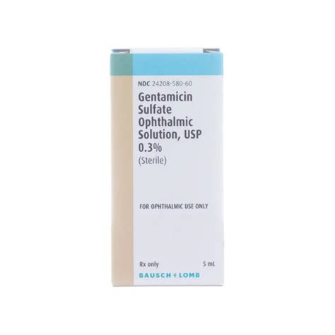 Gentamicin Sulfate Ophthalmic Solution – Productos Veterinarios del Sur