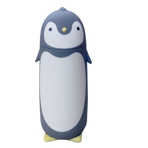 Abee Cute Penguin Design Kids Water Bottle Thermos Bottle with Silicone ...