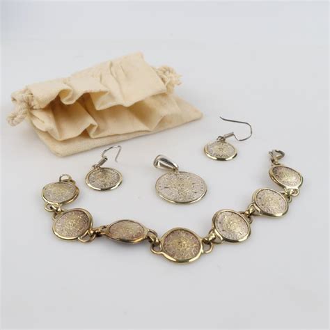 Mayan Calendar Silver Pendant