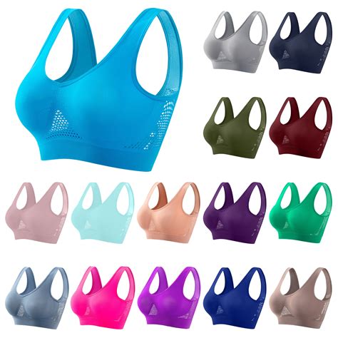 DDAPJ pyju Sports Bras for Women Plus Size Breathable Cool Lift Up Air ...