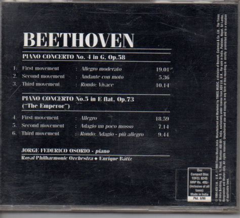 Beethoven - Piano Concertos Nos. 4 & 5 "Emperor" - Jorge Federico ...