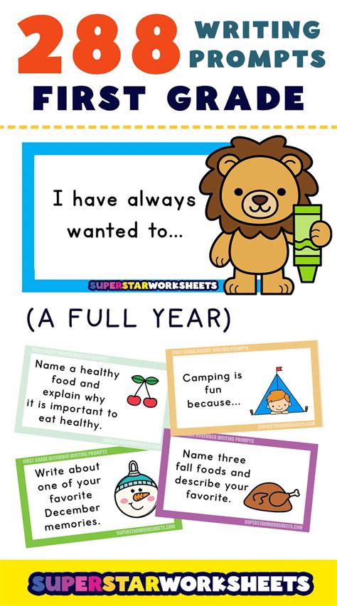 Image result for First Grade Writing Prompt Worksheets