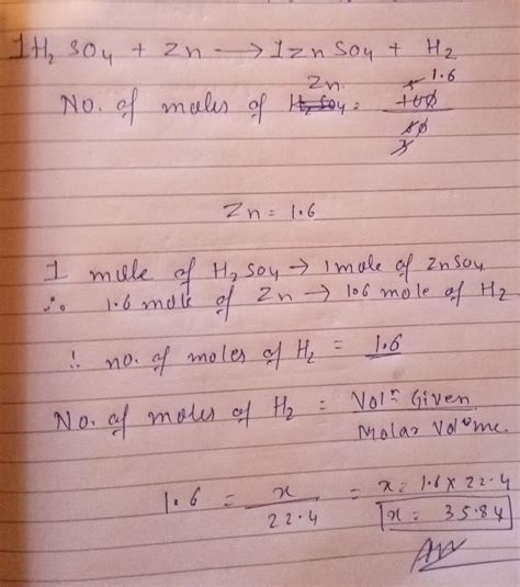 Calculate the volume of hydrogen has liberated at STP by the reaction ...