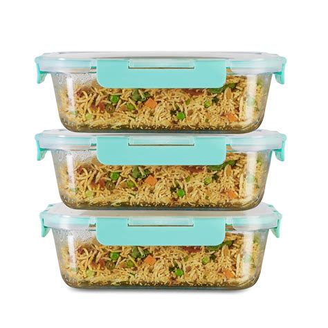 Buy Allo Foodsafe Glass Containers With Lids With Break Free Lock ...