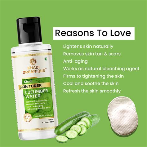 Khadi Organique Cucumber Water Skin Toner in India - Organic Ayurvedic ...
