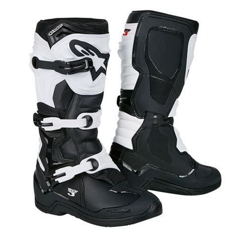 Alpinestars MX Boots Tech 3 Black/White | Maciag Offroad