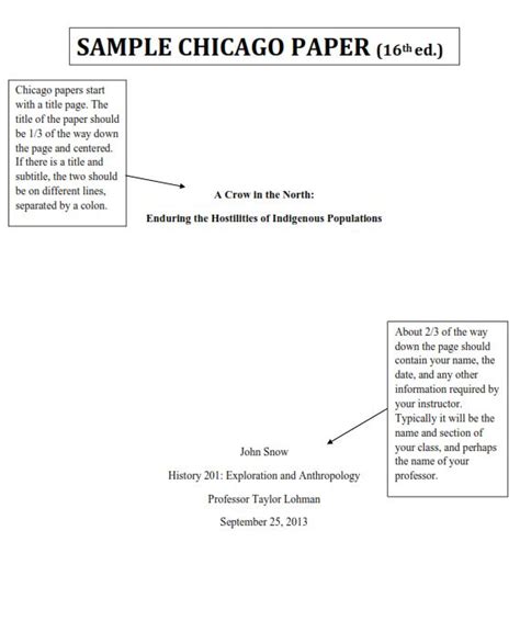 Image result for Chicago Style Essay Format Example