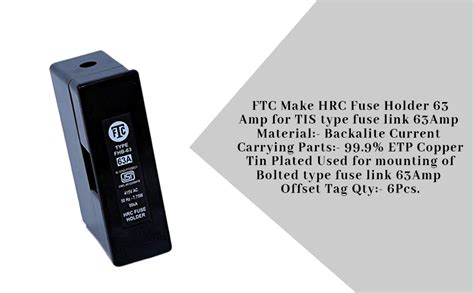 HRC Fuse Holder 63Amp (Pack of 6 Pcs.) : Amazon.in: Electronics