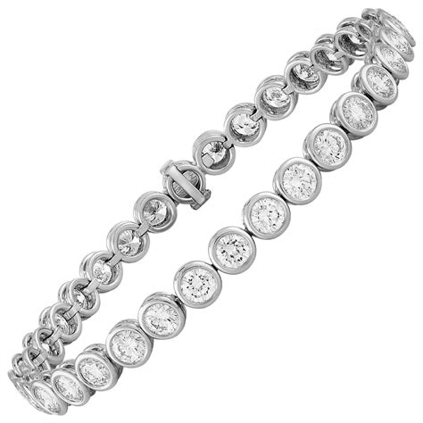 10.00 Carat Total Weight Marquise Diamond Tennis Bracelet Platinum For ...
