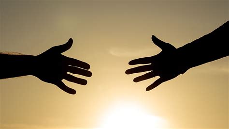 Download wallpaper 1920x1080 hand, handbreadth, friendship, silhouette ...