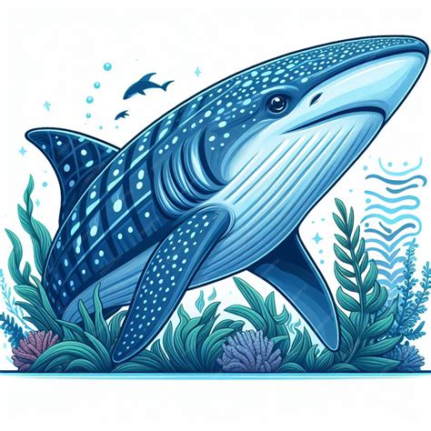 Whale Shark vector cartoon illustration | Premium AI-generated vector