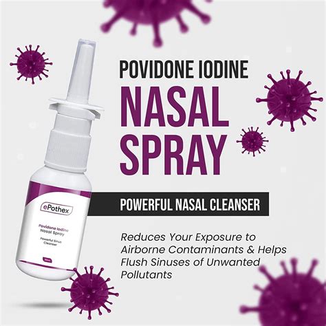 Epotex Povidone Iodine Nasal Spray 0.6% - Sinus Protection & Cleanser ...