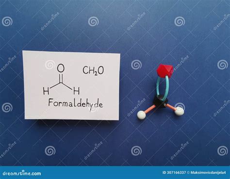 Formaldehyde, Methanal Molecule. Molecular Structure Model and Structural Chemical Formula of ...