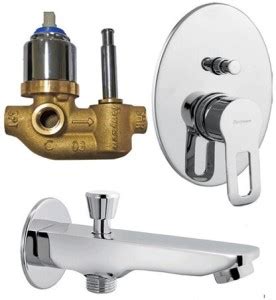 Parryware Pluto diverter Body With upper Trim with tip ton wall spout ...