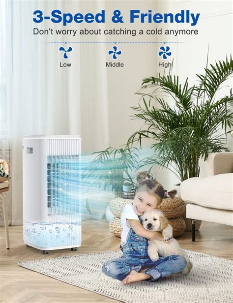 Buy Evaporative Air Cooler, 3-IN-1 Windowless Portable Air Conditioner ...
