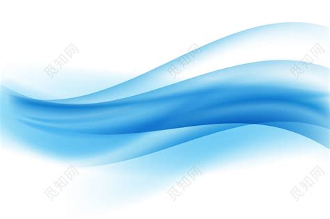 经典蓝色波浪线线条背景素材免费下载 - 觅知网