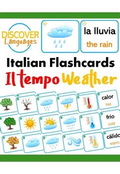Italian Flashcards - Weather & Seasons - Il Tempo by Discover Languages