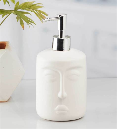 Buy Modern White Ceramic Soap Dispenser at 100% OFF by Kookee | Pepperfry
