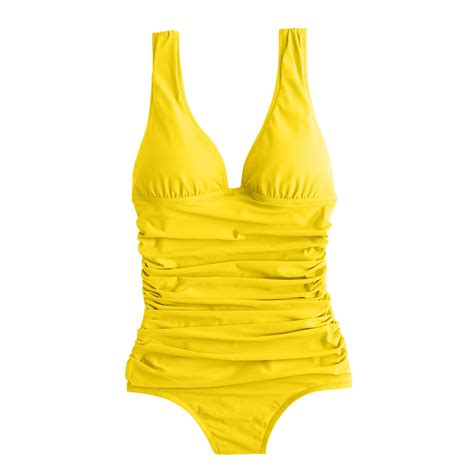 One Piece Swimsuit Yellow Green at Cecil Messer blog