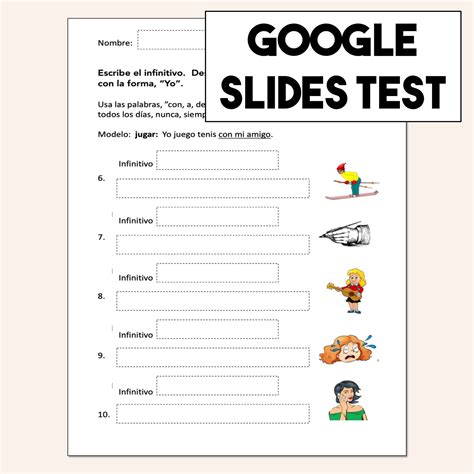 Spanish Infinitives and Yo Form Tests, Worksheets, INB Activities Print ...