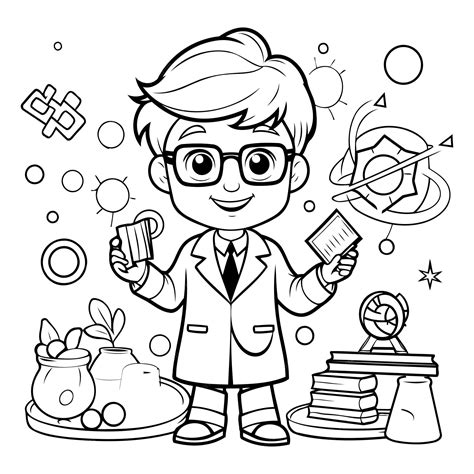 Scientist Coloring Pages