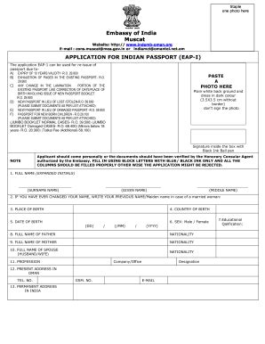 IN Application for Indian Passport EAP-I - Fill Out, Sign & Share ...