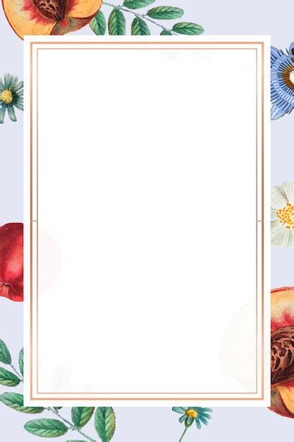 Floral summer frame vector vintage drawing | Free Vector